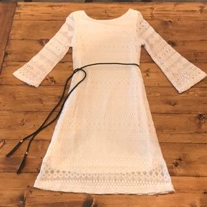 Sharagano White Lace Dress Size 10